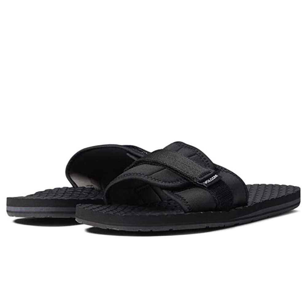 Volcom Eco Recliner V0812102 Sandal Men's US 7 Black Adjustable Strap GAL25